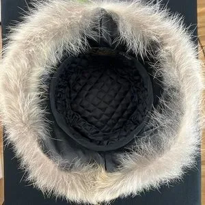 FURS BY CLYDE BURTRUM Vintage Handmade Genuine Fur & Leather Hat NWT FURS BY CLYDE BURTRUM Vintage Handmade Genuine Fur & Leather  main image 3